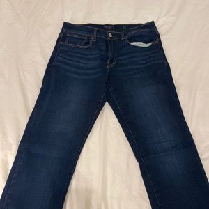 Mens Lucky Brand Slim Straight Dark Blue Jeans